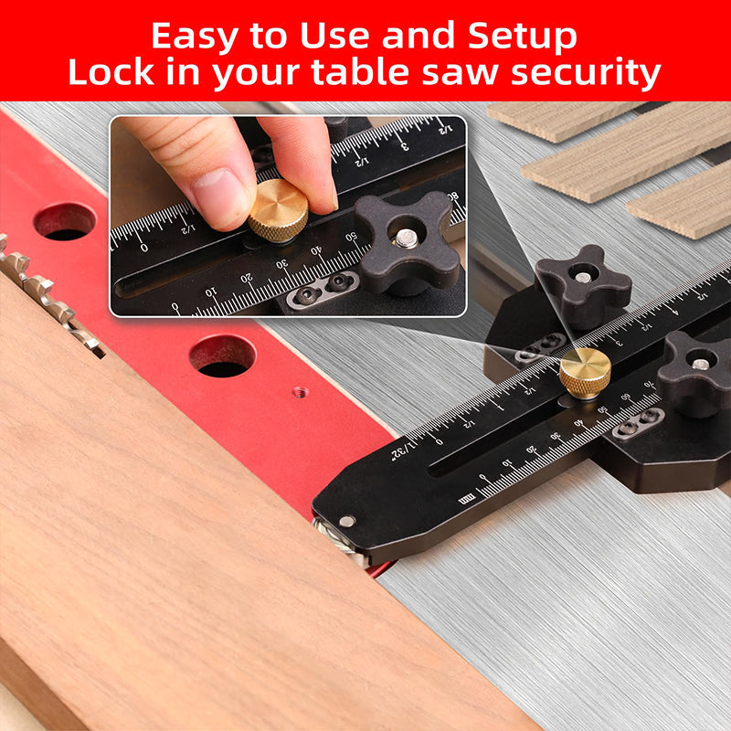 🎉 2026 Sale — Over 25300 Sold! ⏰Thin Rip Table Saw Jig｜6061 Aluminum Precision Woodworking Cutting Guide ✨