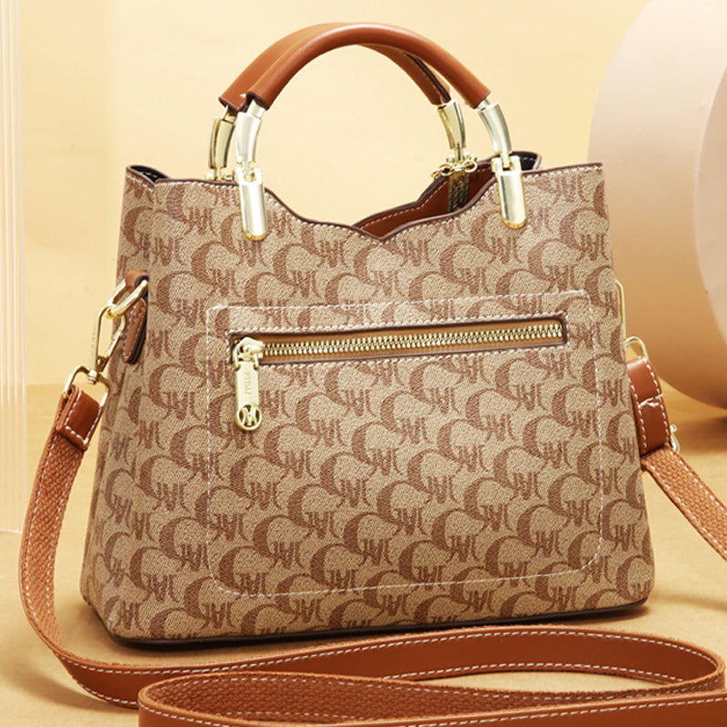 👜 LIMITED-TIME 50% OFF! ✨ Printed Bucket Bag – 3-Way Carry, Spacious, Retro Style 🌼