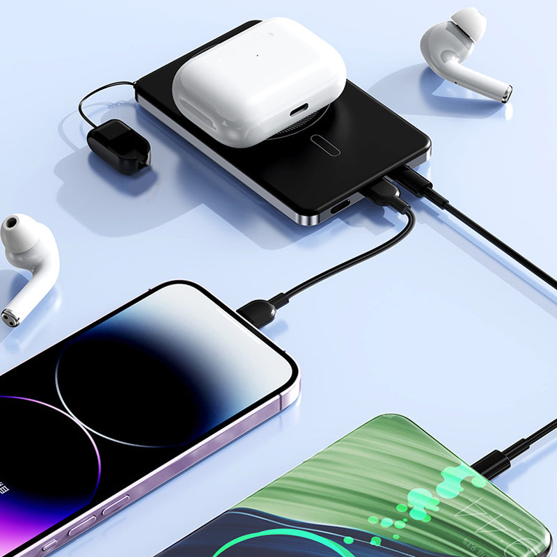 🔋 LIMITED-TIME 50% OFF! ✨ 3-in-1 Magnetic Portable Charger – Wireless, Built-in Stand, Slim 🍃