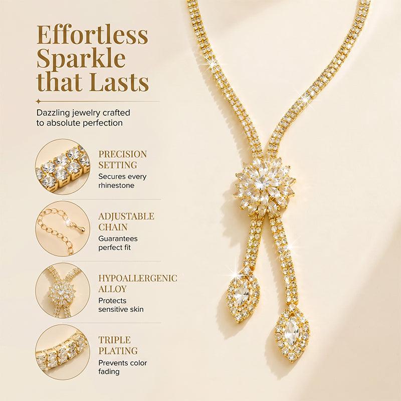 🎉 2026 Sale — Over 31,900 Sold! ⏳Luxury Floral Cubic Zirconia Jewelry Set | Elegant Matching Gift Jewellery 💎