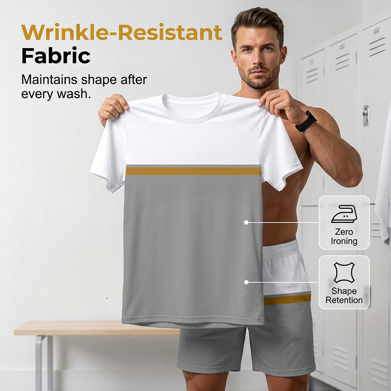 📢📢50% OFF !! ⏰Men's Summer Color-Block Sportswear Set