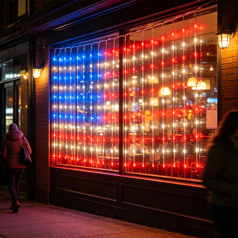 ❤️LIMITED-TIME 50% OFF!✨Patriotic Flag Net Lights – USB, Waterproof, 50,000-Hour✨