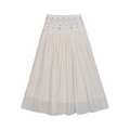 Women's High Waist A-Line Long Skirt