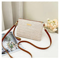 Women's Woven Straw Shoulder Clutch Bag