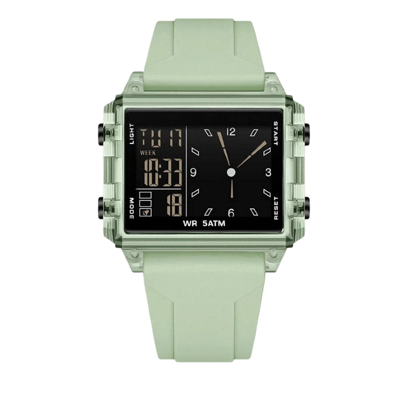 ⏳Time-Limited Special⏰Waterproof Transparent Digital Watch – 50M Rating, Luminous Display, Hybrid Time ✨