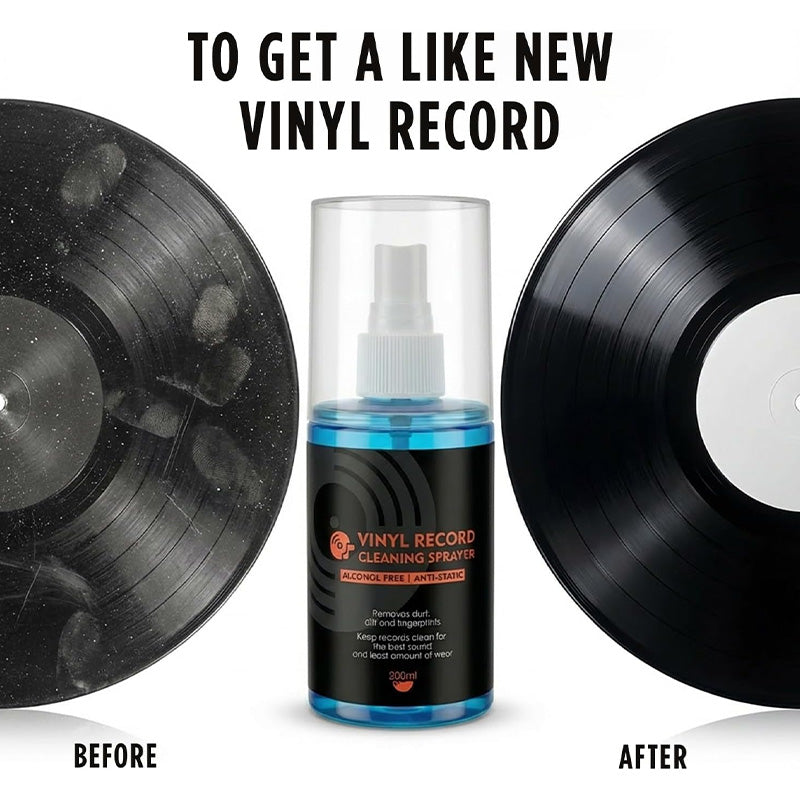🎵 LIMITED-TIME 50% OFF! 💥 Anti-Static Vinyl Record Cleaning Spray – Dust Removal, Alcohol-Free, Easy Mist ✨