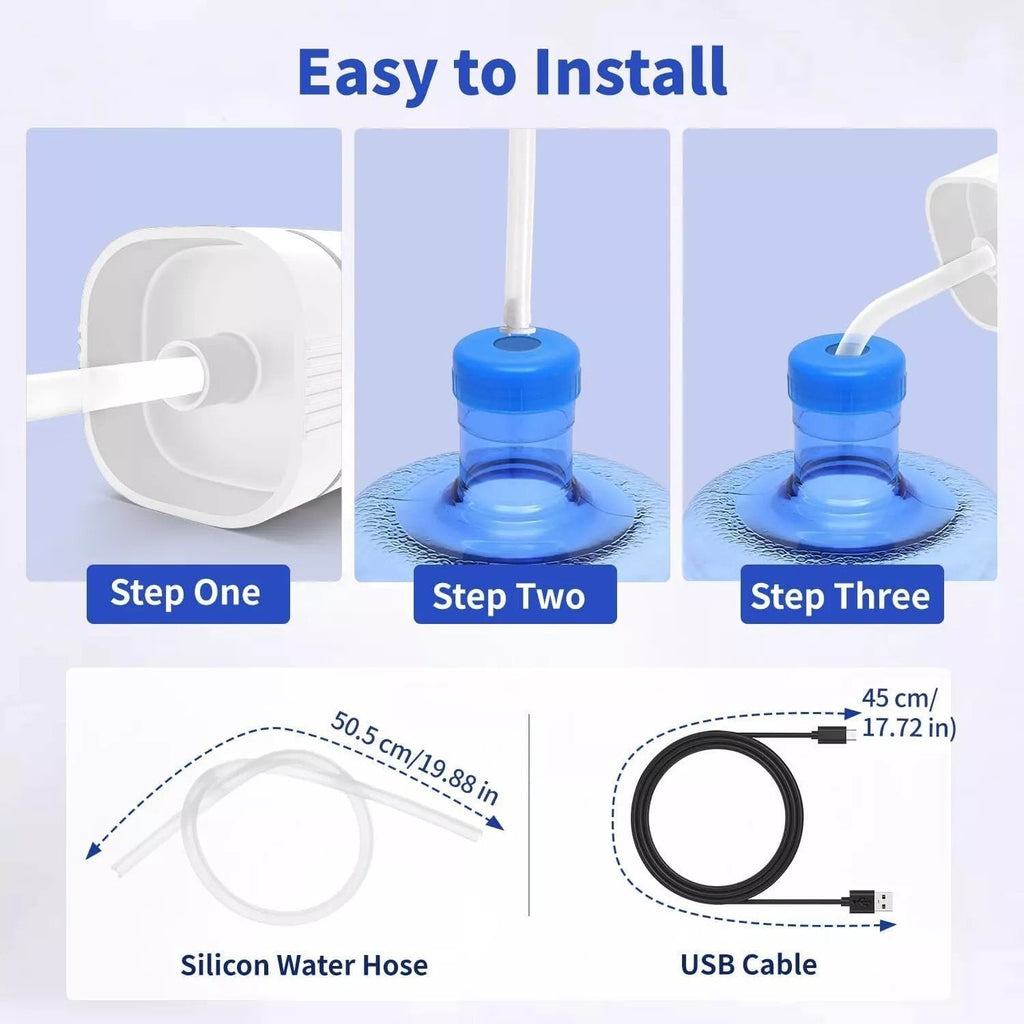 🚰 Foldable Electric Water Pump Dispenser – Portable USB Water Transfer Pump, Universal Fit for 2-5 Gallon Jugs, Camping & Home Water Dispensing