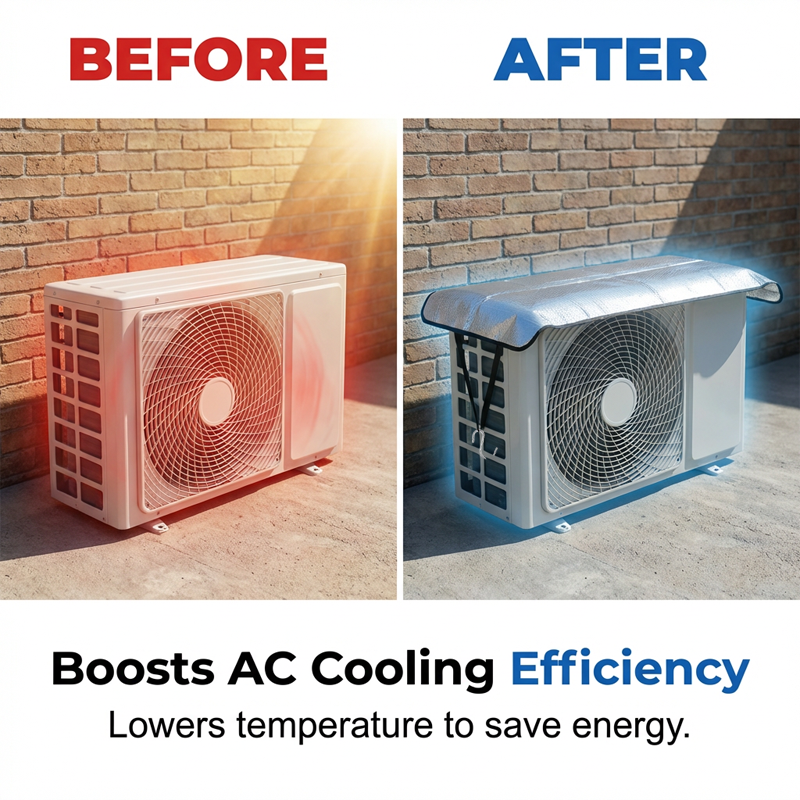 ☀️ Reflective AC Outdoor Unit Cover – Protect Your Air Conditioner From Heat & Sun Damage