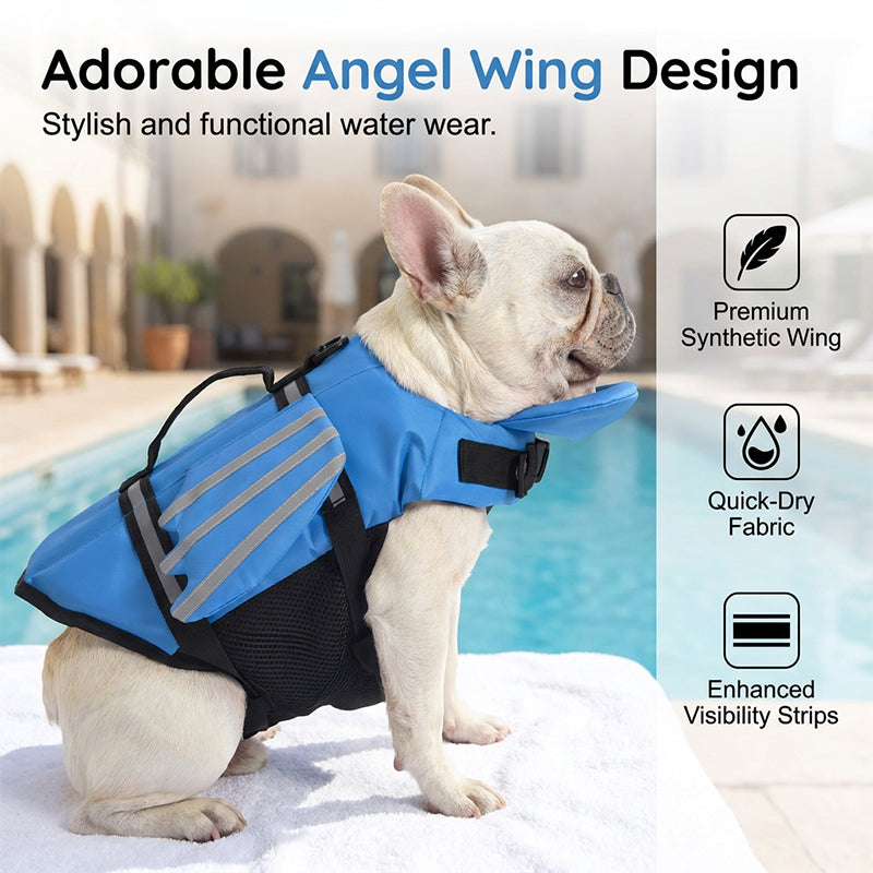 🐶 First 50 customers enjoy a 50% discount ✨ Reflective angel wings dog life jacket