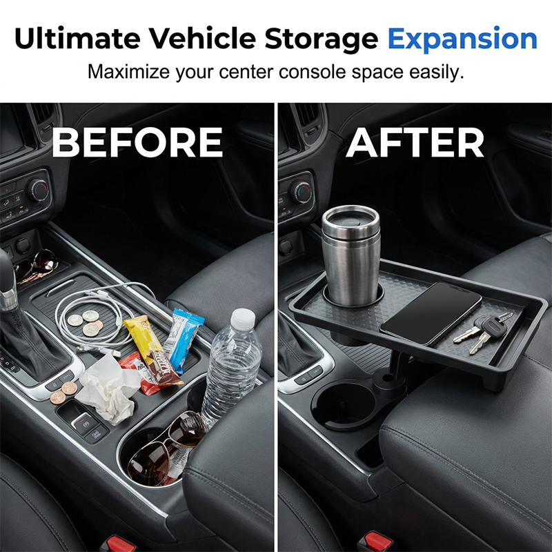 ⏰ Limited Time 50% OFF✨Car Cup Holder Expander with Tray
