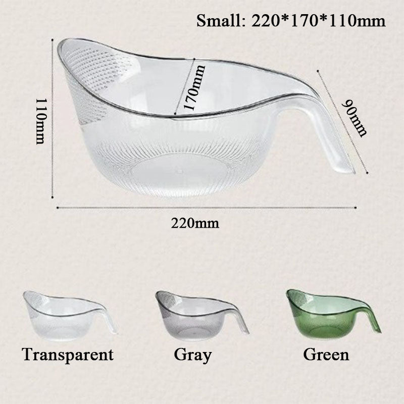 Multipurpose Rice Washing Bowl Strainer with Handle