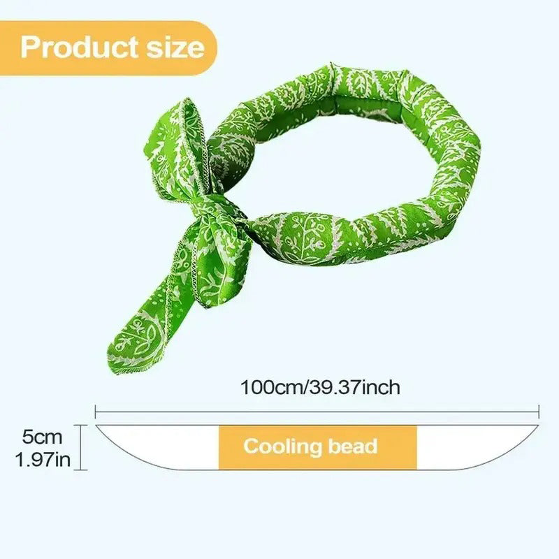 ❄️ Summer Pet Cooling Collar Wrap – Physical Cooling, Reusable, Adjustable 🌊