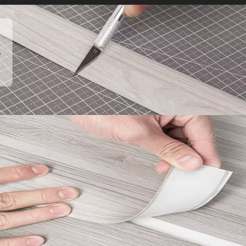 🌀Versatile Self-Adhesive Floor Transition – Flexible to Bend, Cuts to Length, Works on Tile, Wood, Laminate, Concrete