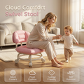 🪑 Rolling Low Stool with Backrest