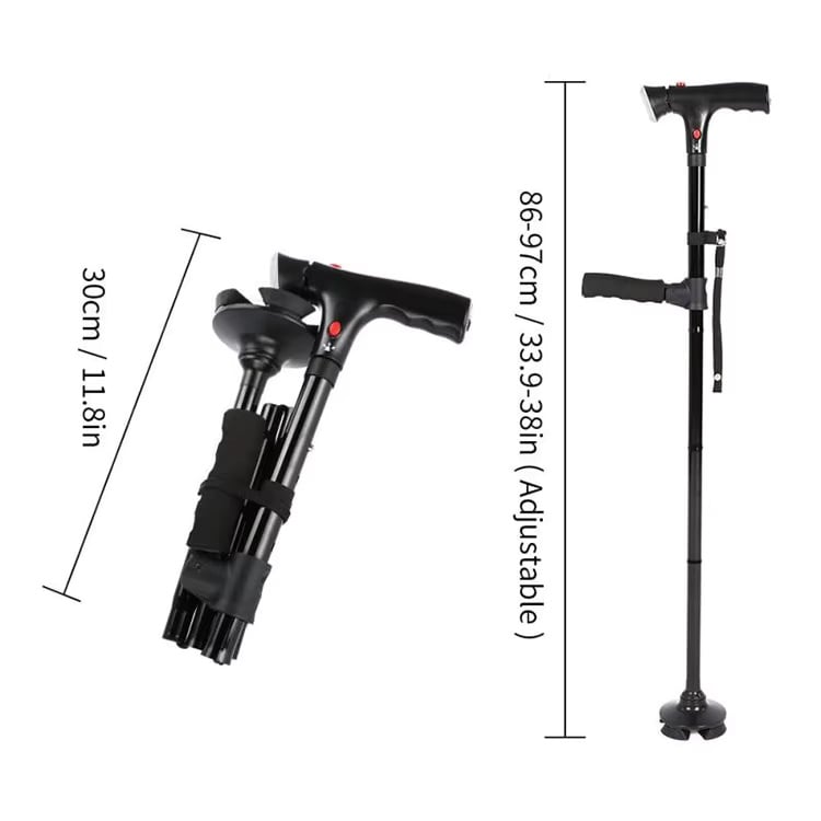 📢50% Off Now！🦯 Multifunctional Folding Cane – Safe Steps, Day & Night ⏰