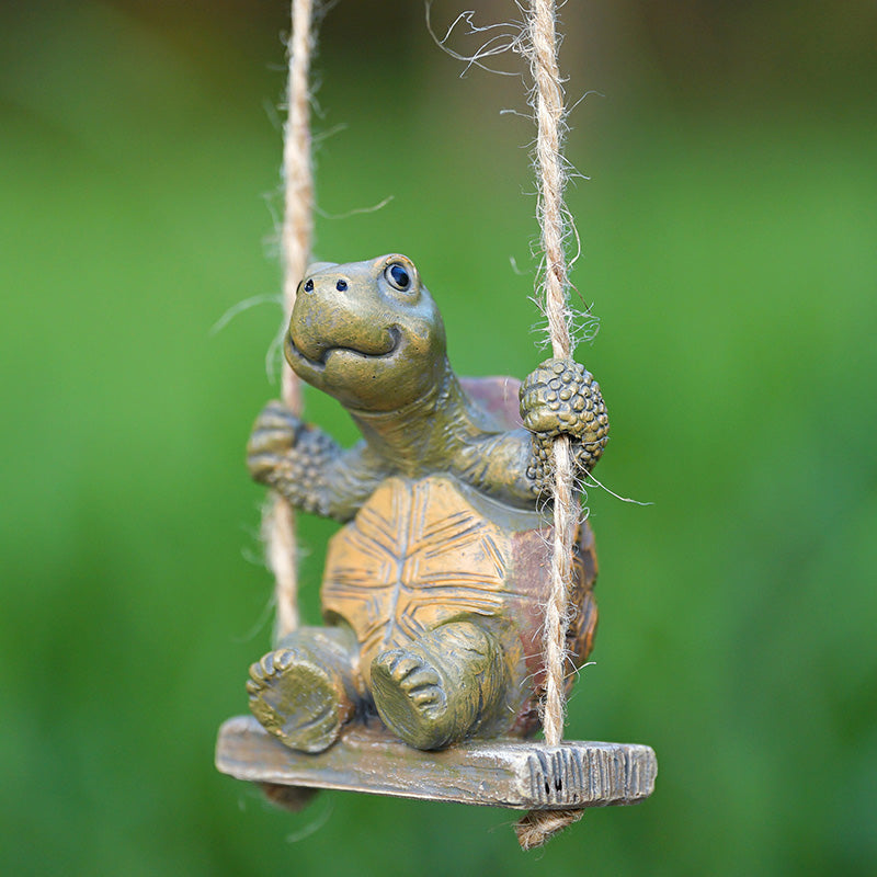 🐢Whimsical Turtle Swing Decor🌿