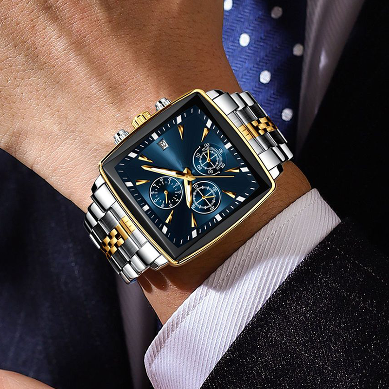 🎁2026 New Arrivals 50% OFF💥Men's Classic Square Dial Quartz Watch – Timeless & elegant – Durable band, perfect for daily or formal wear – reliable and stylish 🖤💼✨