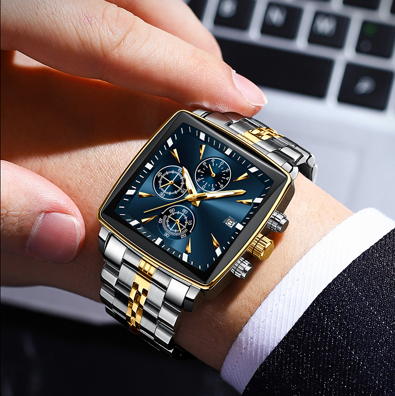 🎁2026 New Arrivals 50% OFF💥Men's Classic Square Dial Quartz Watch – Timeless & elegant – Durable band, perfect for daily or formal wear – reliable and stylish 🖤💼✨