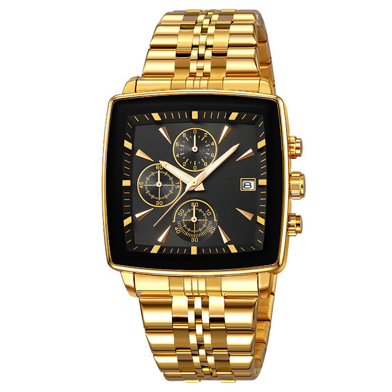 🎁2026 New Arrivals 50% OFF💥Men's Classic Square Dial Quartz Watch – Timeless & elegant – Durable band, perfect for daily or formal wear – reliable and stylish 🖤💼✨