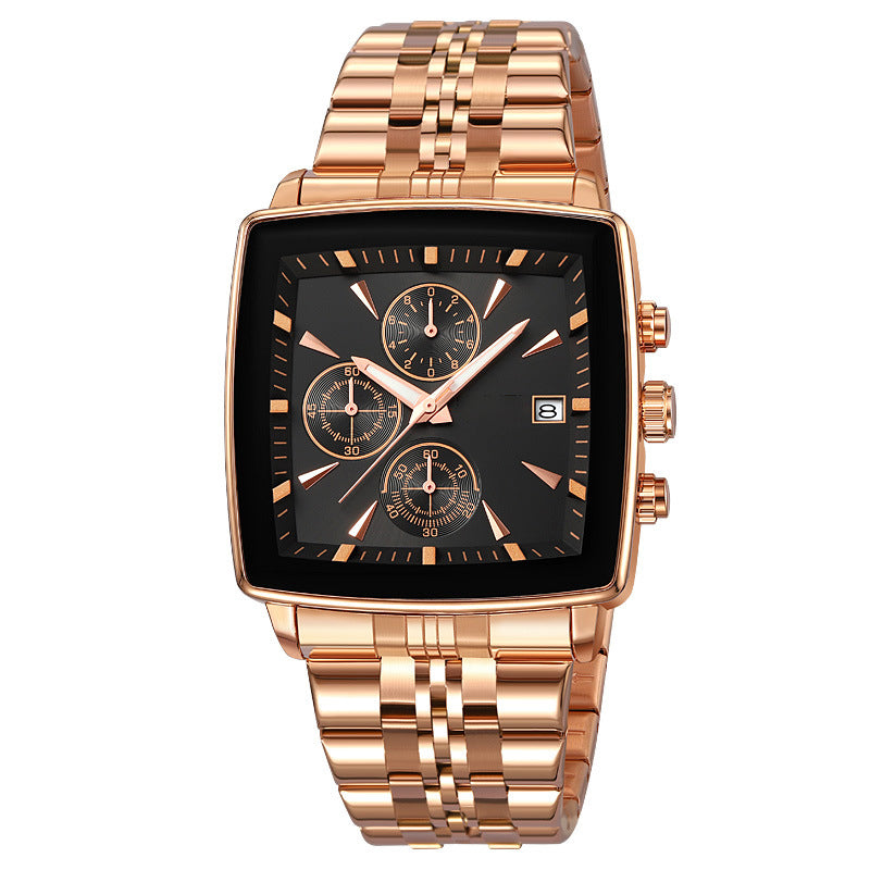🎁2026 New Arrivals 50% OFF💥Men's Classic Square Dial Quartz Watch – Timeless & elegant – Durable band, perfect for daily or formal wear – reliable and stylish 🖤💼✨