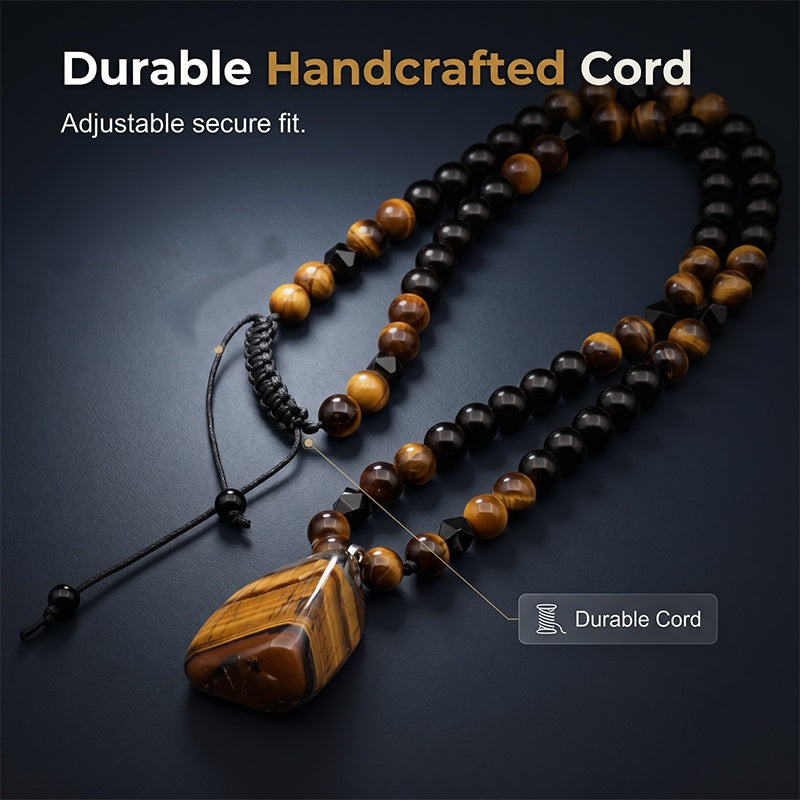 📢📢50% OFF !! ⏰Men's Tiger's Eye Beaded Necklace