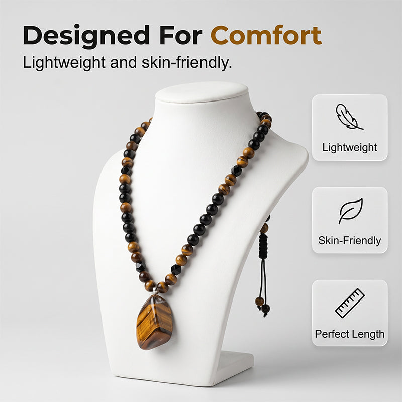 📢📢50% OFF !! ⏰Men's Tiger's Eye Beaded Necklace