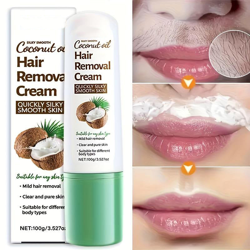 🥥 2026 Sale — Over 40,000 Sold!🔥Gentle Coconut Oil Hair Removal Cream
