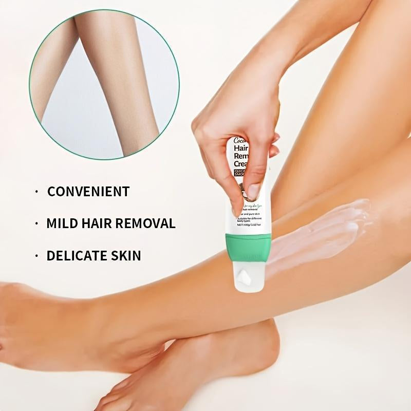 🥥 2026 Sale — Over 40,000 Sold!🔥Gentle Coconut Oil Hair Removal Cream