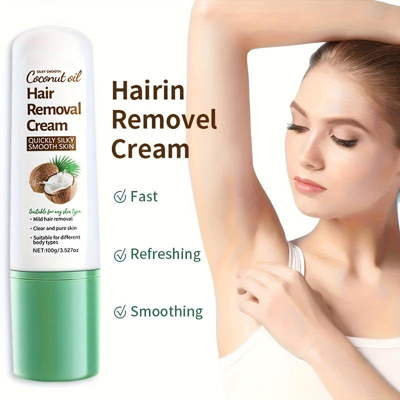 🥥 2026 Sale — Over 40,000 Sold!🔥Gentle Coconut Oil Hair Removal Cream