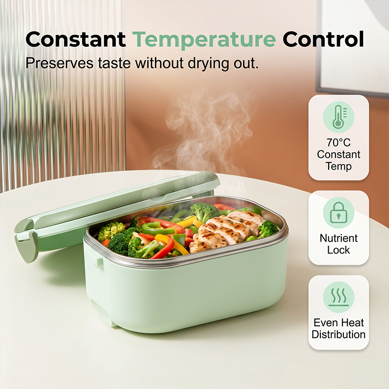 📢📢50% OFF !! ⏰Portable Electric Heated Lunch Box Water-Free Food Warmer