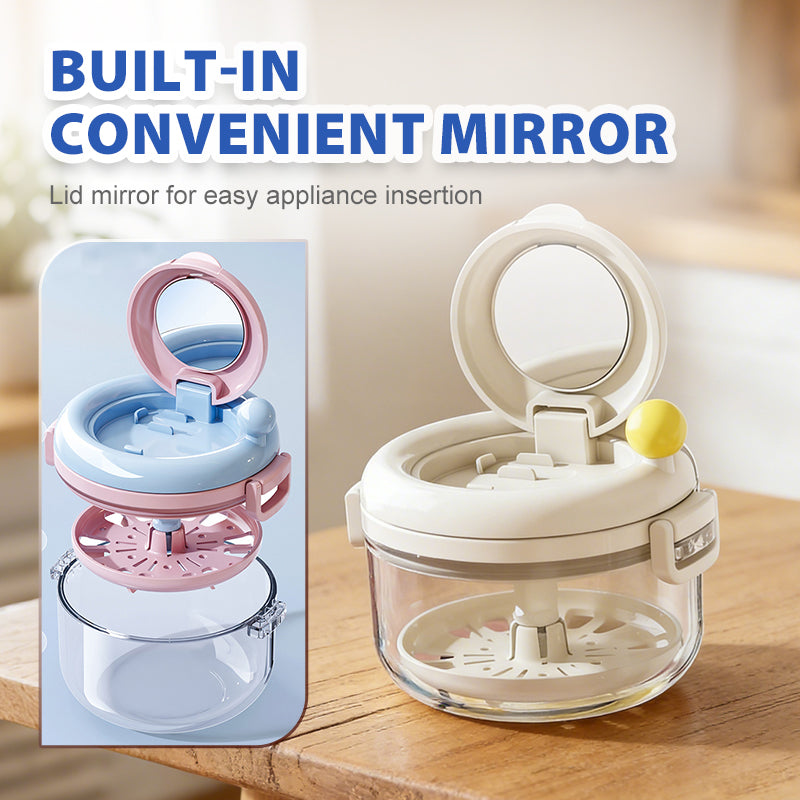 Multifunctional Manual Centrifugal Retainer Cleaner Box 🦷 Spin It Clean – Effortless, Chemical-Free Cleaning for Aligners & Dentures ✨