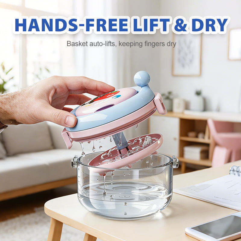 Multifunctional Manual Centrifugal Retainer Cleaner Box 🦷 Spin It Clean – Effortless, Chemical-Free Cleaning for Aligners & Dentures ✨