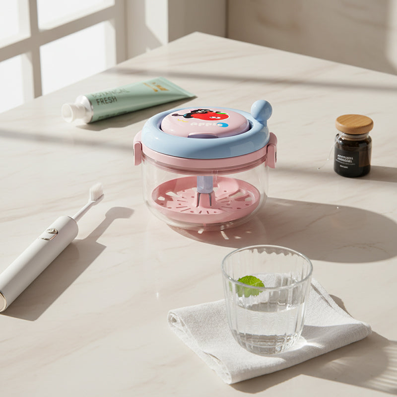 Multifunctional Manual Centrifugal Retainer Cleaner Box 🦷 Spin It Clean – Effortless, Chemical-Free Cleaning for Aligners & Dentures ✨