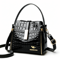 Glossy Crocodile Pattern Women's Handbag
