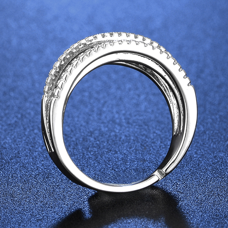 💫 Adjustable Multi-Band Crossover Ring – Fashion Jewelry ✨
