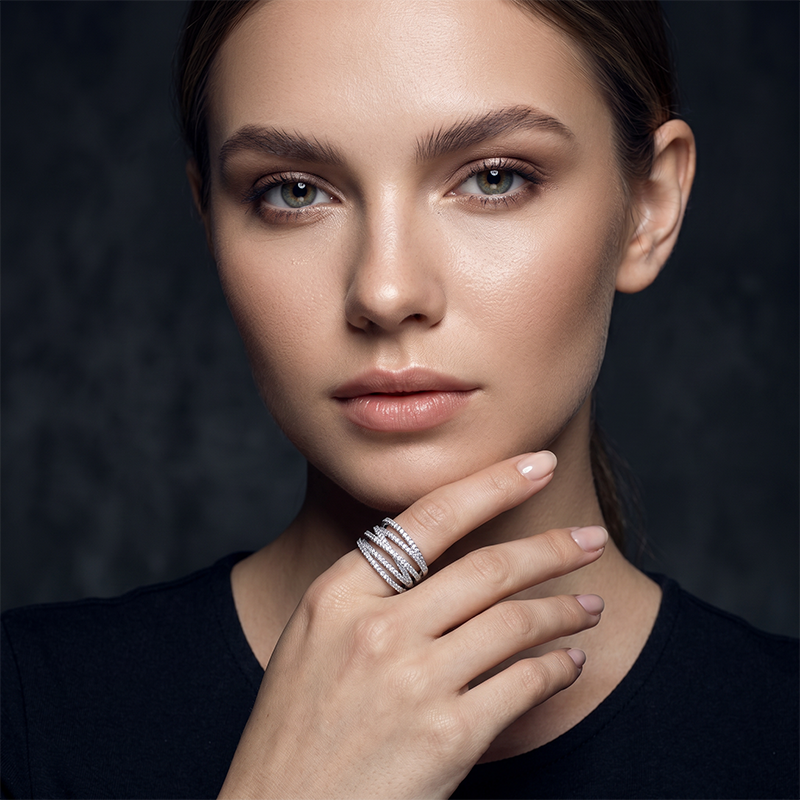 💫 Adjustable Multi-Band Crossover Ring – Fashion Jewelry ✨