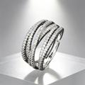 💫 Adjustable Multi-Band Crossover Ring – Fashion Jewelry ✨