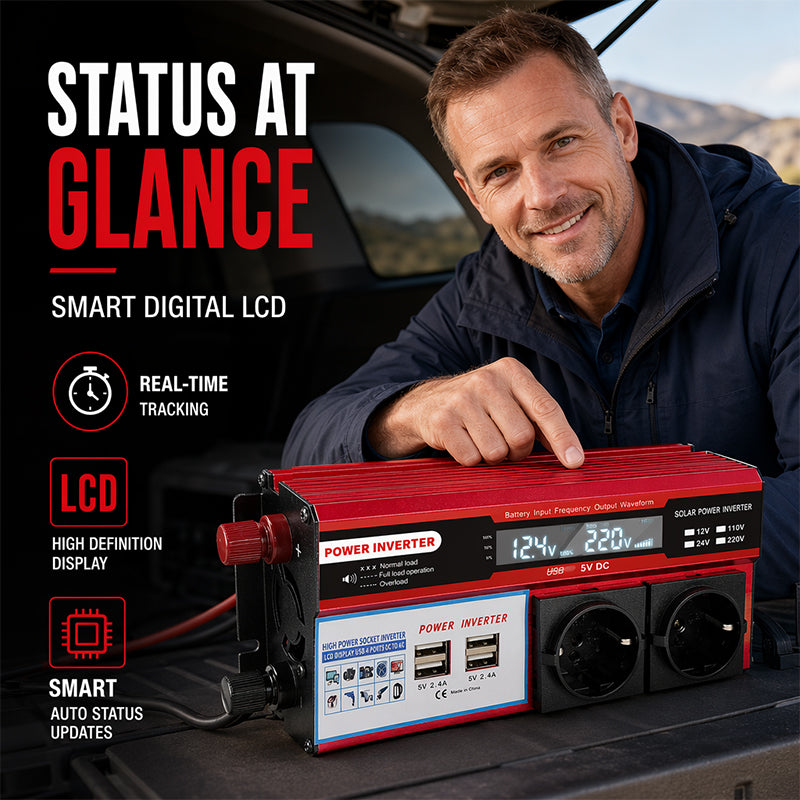 ⏰🔥LIMITED TIME 50% OFF!🔥High-Power 12V to 230V Car Power Inverter 