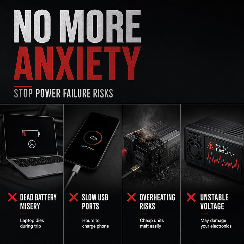⏰🔥LIMITED TIME 50% OFF!🔥High-Power 12V to 230V Car Power Inverter 