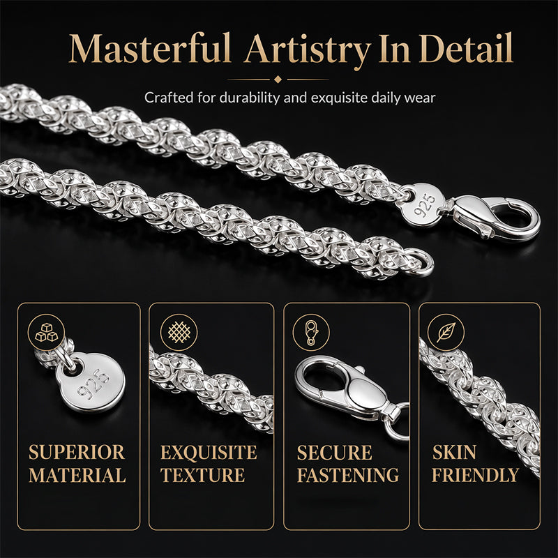 🎉 2026 Sale — Over 27,600 Sold! ⏰ Trendy Dragon Scale Chain Bracelet & Necklace Jewelry Set ✨