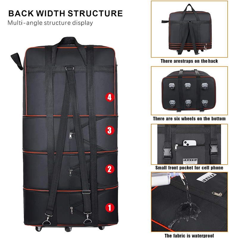 🔥Limited Time 50% Off！🧳Meet all your travel storage needs！Large Capacity Expandable Travel Duffel Bag