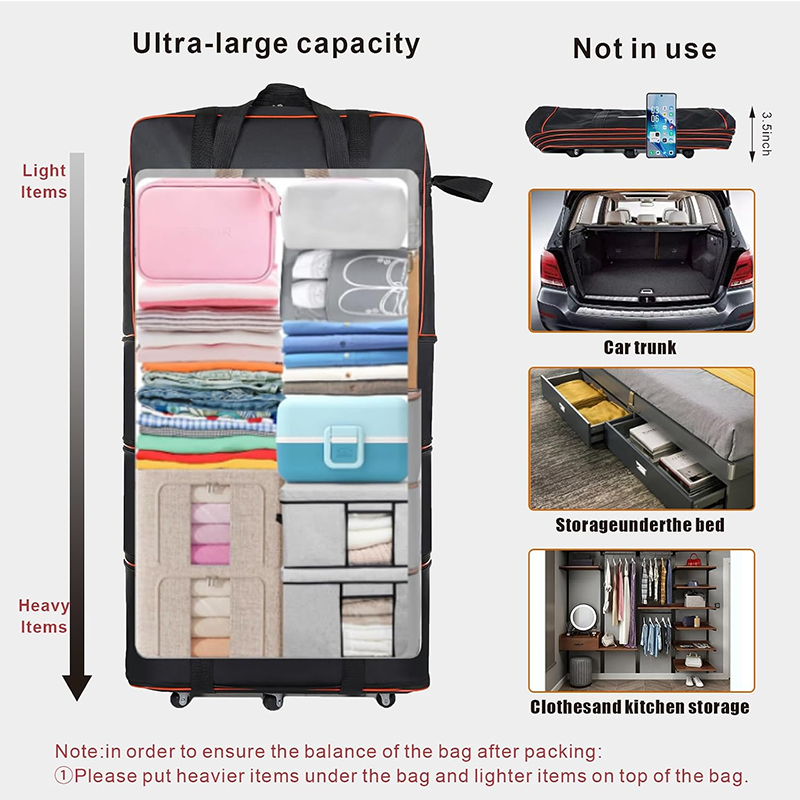 🔥Limited Time 50% Off！🧳Meet all your travel storage needs！Large Capacity Expandable Travel Duffel Bag
