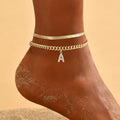 🎉 2026 Sale — Over 27,600 Sold! ✨ Dainty Gold Initial Anklet – Personalized Summer Sparkle 🦶