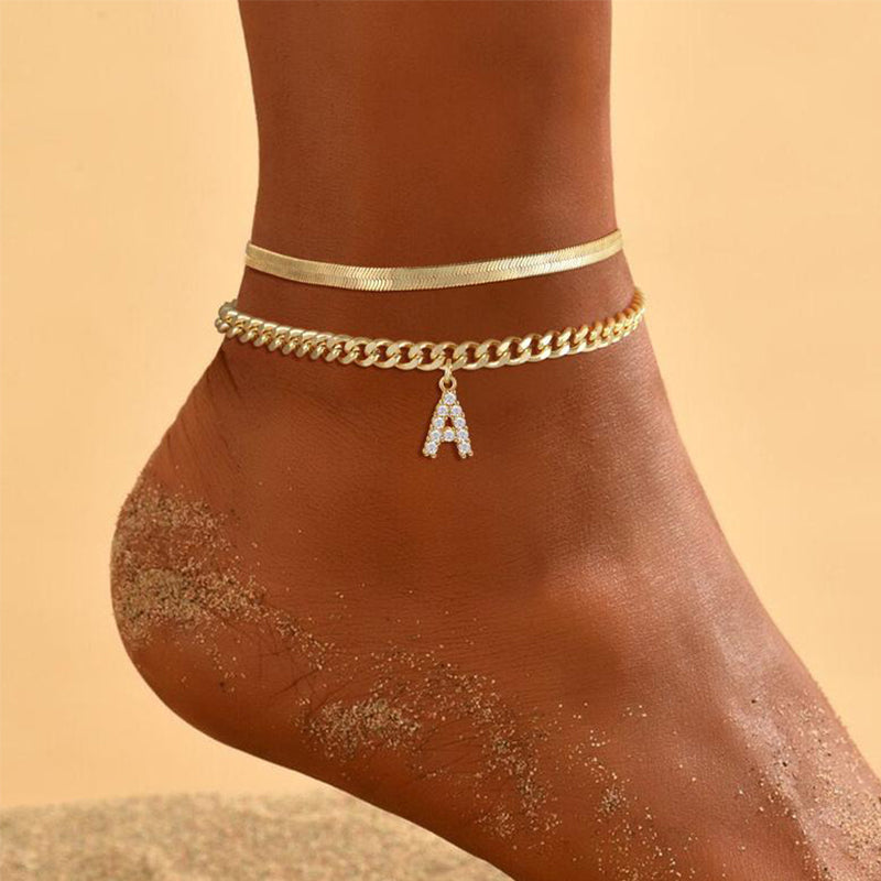 🎉 2026 Sale — Over 27,600 Sold! ✨ Dainty Gold Initial Anklet – Personalized Summer Sparkle 🦶