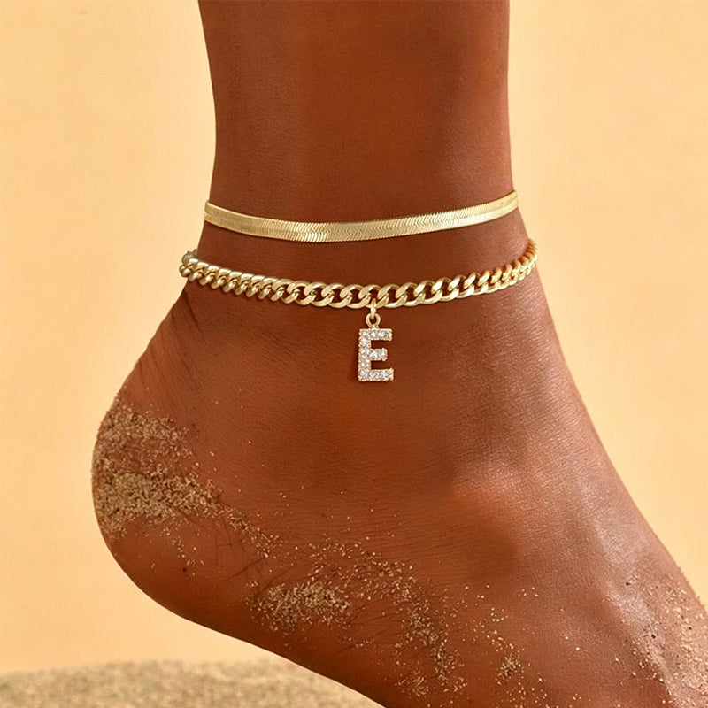 🎉 2026 Sale — Over 27,600 Sold! ✨ Dainty Gold Initial Anklet – Personalized Summer Sparkle 🦶