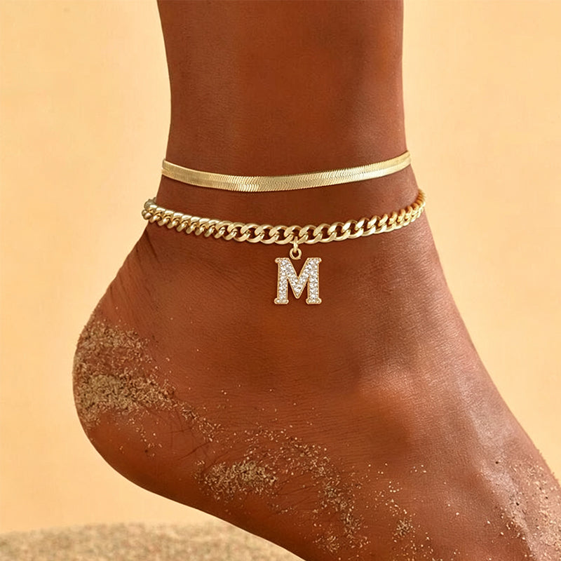 🎉 2026 Sale — Over 27,600 Sold! ✨ Dainty Gold Initial Anklet – Personalized Summer Sparkle 🦶