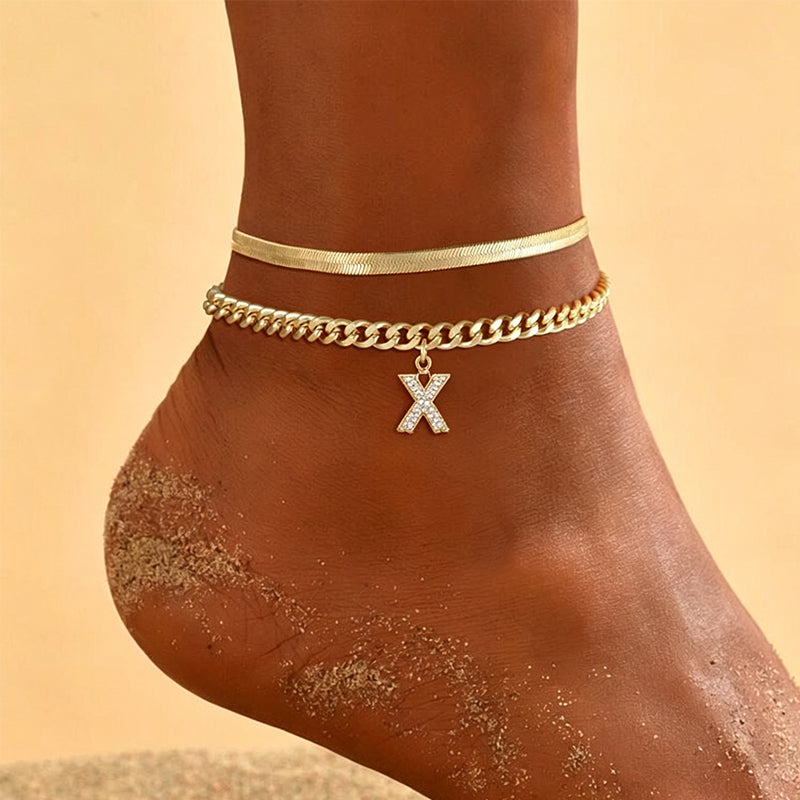 🎉 2026 Sale — Over 27,600 Sold! ✨ Dainty Gold Initial Anklet – Personalized Summer Sparkle 🦶