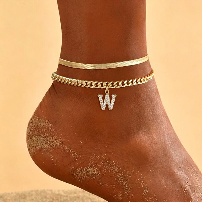 🎉 2026 Sale — Over 27,600 Sold! ✨ Dainty Gold Initial Anklet – Personalized Summer Sparkle 🦶