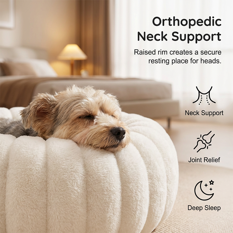Ultra-Soft Round Calming Cat & Dog Bed