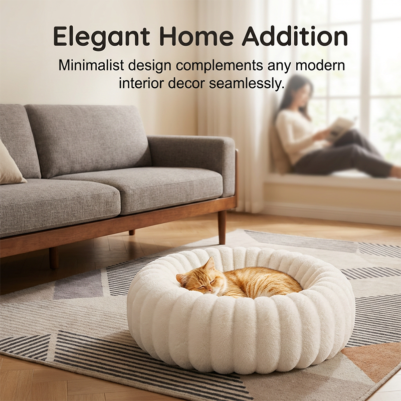 Ultra-Soft Round Calming Cat & Dog Bed